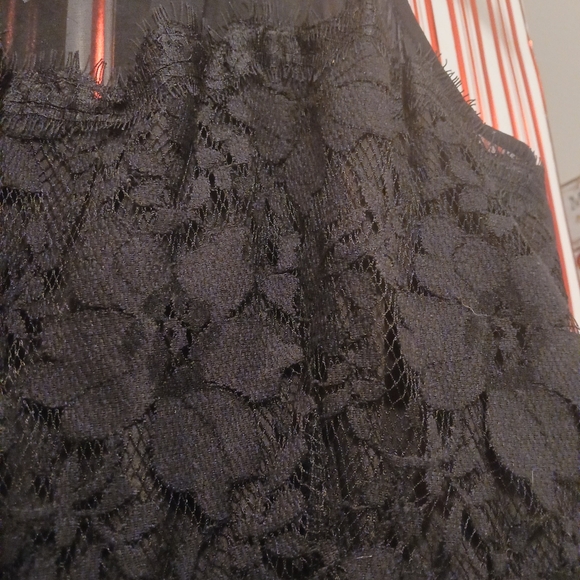Pre-owned bcbgeneration black sheer and lace cocktail dress size 10 - Picture 2 of 12